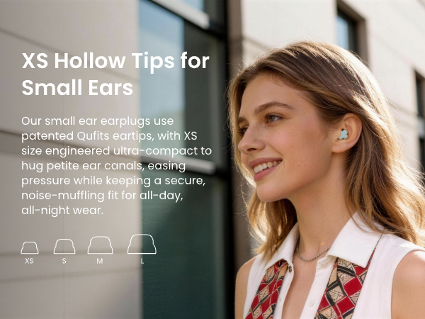 Ear Plugs Women Small Ear Canals Qufits Noise Cancelling Reusable Silicone Earplugs Sleeping Work