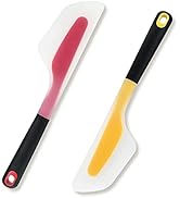 DOERDO 2 Pieces Omelette Spatula Kitchen Omelet Turner Silicone Pigment Scraper Fold Omelette Tur...