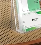 MaxGear Brochure Holder 4 inch, Acrylic Brochure Holders with Business Card Holder Countertop Bro...
