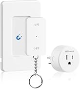 Remote Control Outlet, WILAWELS Wireless Light Switch with Magnetic Base, On Off Remote Outlet Sw...