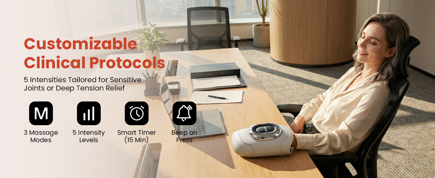 professional hand massager for arthritis and carpal tunnel with heat and compression UL certified
