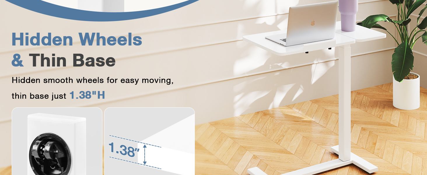 white black small rolling desks