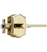parro Interior Door Handles for Bath &amp; Bedroom,Polish Brass Door Handles Push Lock with Camelot T...