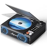 Leapwell CD Player Portable Bluetooth Desktop CD Players for Home with Speakers Rechargeable Smal...