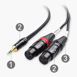 Cable Matters Dual XLR to 3.5mm Breakout Cable