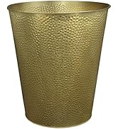 Wastebasket for Bedroom, Bathroom, Trash Can 6 Liters, Gold, Stainless Steel