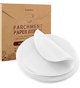 200Pcs Parchment Paper Rounds, 12 Inch Baking Parchment Circles, Precut Baking Sheets Round, Burg...