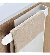 Taozun White Hand Towel Holder, 11.8-Inch Towel Racks for Bathroom and Kitchen, Adhesive Towel Ba...