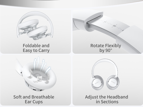 BERIBES Upgraded Hybrid Active Noise Cancelling Headphones with Transparent Modes