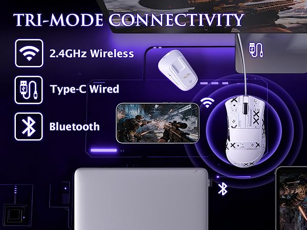 ATTACK SHARK V3 PRO Wireless Esports Gaming Mouse with Magnetic Charging Dock