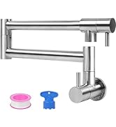 Vaolvpant Pot Filler Faucet Modern Kitchen Sink Faucets Wall Mount Pot Filler Faucets Stainless S...