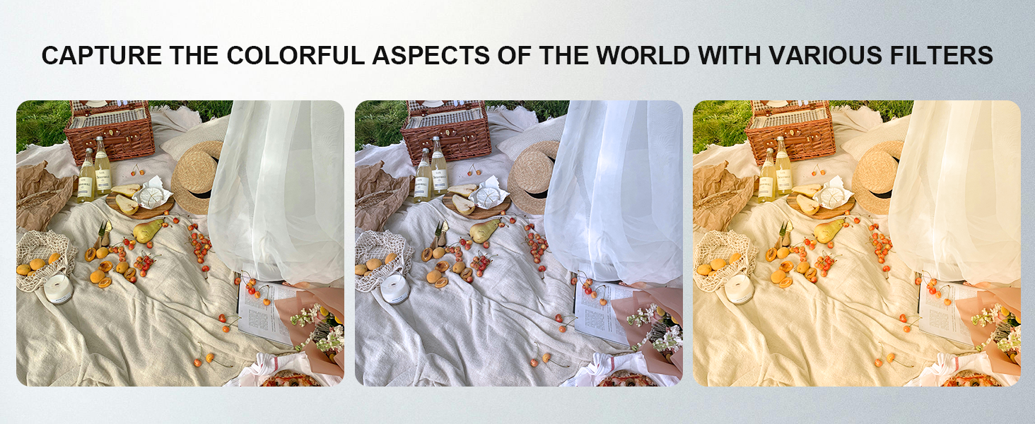 Various filters camera