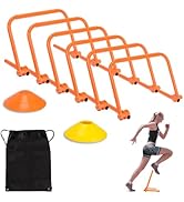 Agility Speed Training Hurdles, Adjustable Agility Training Hurdles for Football, Basketball, Soc...