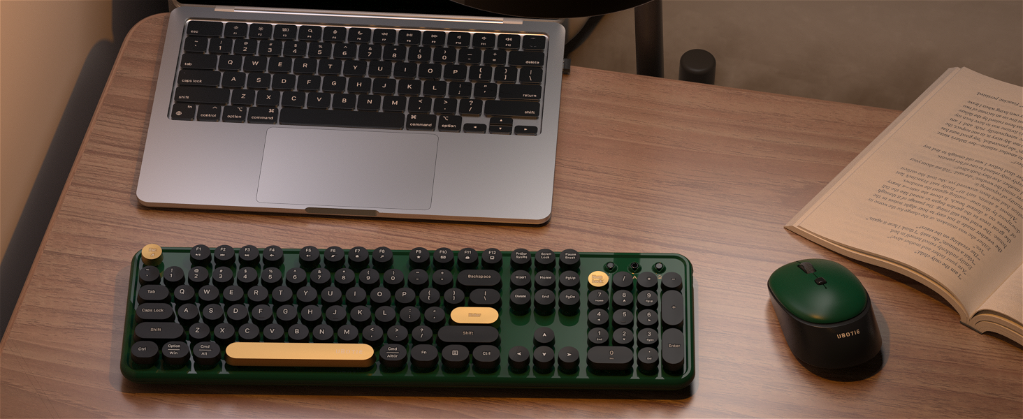 DARK GREEN WIRELESS KEYBOARD AND MOUSE