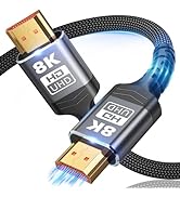 10K 8K HDMI Cable 2.1, Available 1.5FT, 3.3FT, 5.5FT, 6.6FT, 10FT, 13FT, 16FT, 20FT, 25FT Lengths...