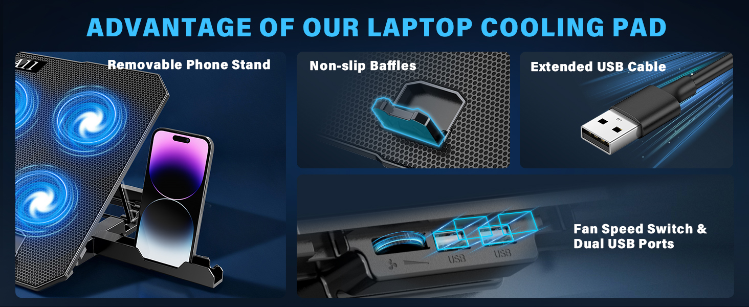 laptop fan cooling pad