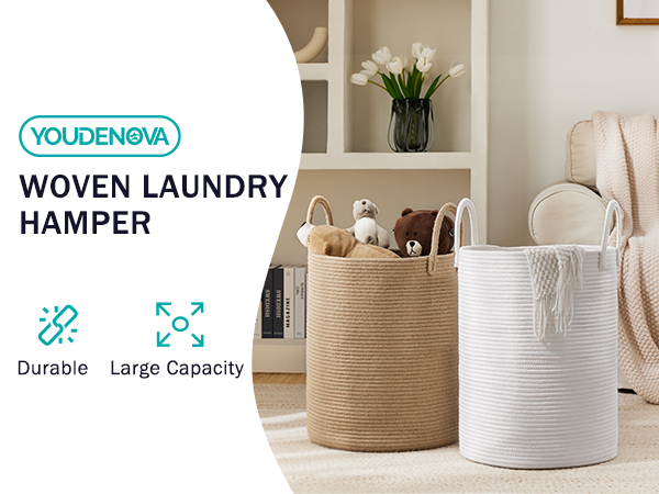 woven rope laundry hamper basket