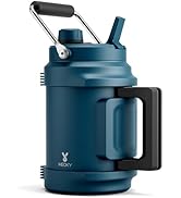 64 oz Insulated Water Bottle for Gym: Meoky Triple Wall Vacuum Stainless Steel Half Gallon Water ...