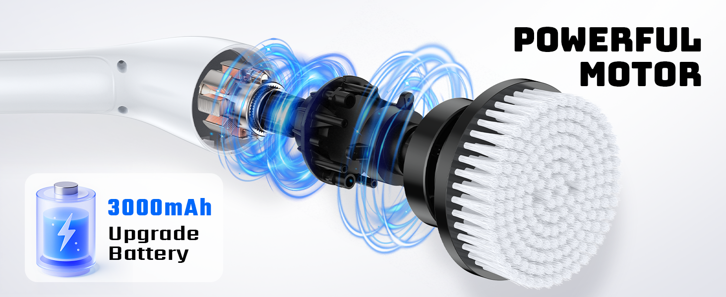 electric shower scrubber electric scrubber for cleaning bathroom bathroom scrubber with long handle