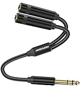 HOSONGIN 6.35mm(1/4 Inch) Audio Splitter | 1/4 Inch TRS to Dual 1/4 Inch TRS Female | 24K Gold-Pl...