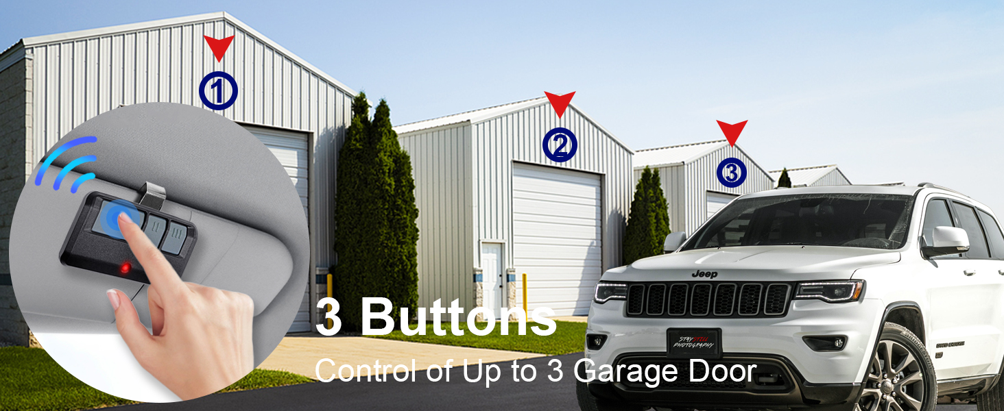 2 for Chamberlain Craftsman LiftMaster Garage Door Opener Remote, Replaces 893LM 893Max 971LM