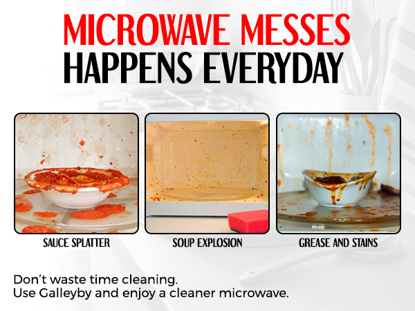 Microwave Mess Happen Everyday so Galleyby Microwave Cover has a solution