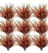 TURNMEON 12 Bundles Artificial Fall Flowers for Outdoors Fall Decorations, UV Resistant Fall Plan...
