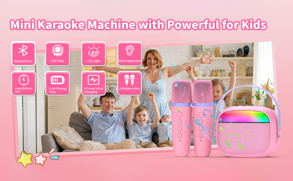 Mini Karaoke Machine with Powerfulfor Kids
