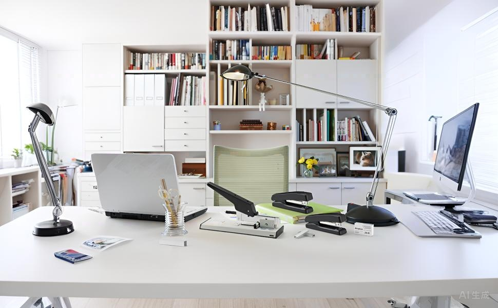 Desktop Office Stapler with 2000 Staples: IMLIKE Half Strip Desk Staplers,26/6 Staples 25 Sheets