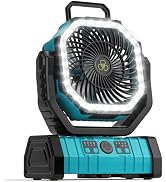 VOSFEEL Camping Fan - 20000mAh Battery Powered Fan Rechargeable with LED Lantern - Portable Outdo...