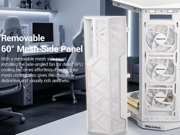EDGEFLOW ATX PC GAMING CASE WHITE