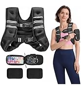PACEARTH Women Weighted Vest for Walking,6lb/10lb/12lb/16lb/20lb Weight Vest with Flip Phone Bag,...