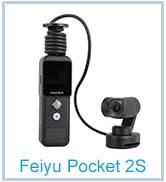 Feiyu Pocket 2S Gimbal Integrated Action Camera Handheld 3-axis Stabilizer 4K Video Record,Split-...
