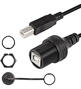 SinLoon USB 2.0 Type-B Printer Cable, Waterproof Type B Flush Mount Car Mount Extension Printer C...