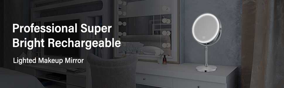  rechargeable makeup mirror
