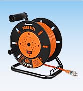 DEWENWILS Retractable Extension Cord Reel, 80FT Heavy Duty Open Cord Reel for Indoor Outdoor, 14/...