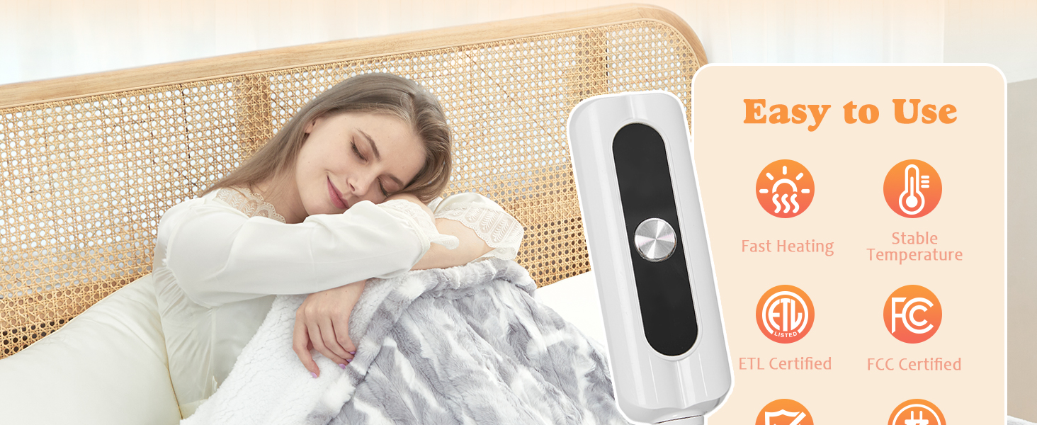 Faux Fur Heated Blanket