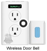 Wireless Doorbell,Door Bell Kit with Extra Outlets &amp;amp; Nightlight,1400Ft Range