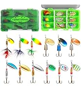 FONMANG Fishing Lure Spinners, 12pcs Spinner baits for Freshwater and Saltwater,2026 New Trout Fi...