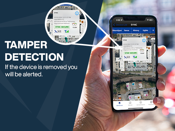 Tamper Detection - If the device is removed you will be alerted. 