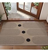 Tangsoo Rainbow Easy Jute 2x3 Outdoor Washable Rug for Entryway,Non-Slip Small Area Rug Farmhouse...