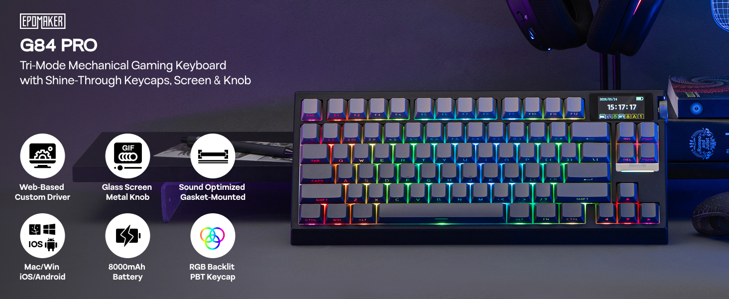 EPOMAKER G84 PRO Wireless Mechanical Keyboard