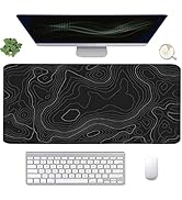 Topographic Mouse Pad, Extended Gaming (35.4x15.7 in), Desk Mat Laptop Waterproof Decor Writing f...