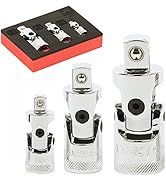 ARES 37000-3-Piece Spring Loaded Universal Joint Set – Spring Loaded Design Keeps U-Joint Rigid f...