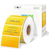 PARLAIM 2.25 X 1.25 inch Square Direct Thermal Printing Label, 1000pcs Tearproof Gold Barcode The...