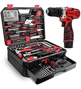 KingTool 276-Piece Tool Set Kit - Tool kit with 12V Cordless Power Drill Driver Toolbox Storage C...