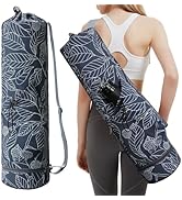 sportsnew Yoga Mat Bag with Water Bottle Pocket and Bottom Wet Pocket, Exercise Yoga Mat Carrier ...