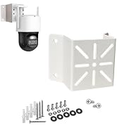 Assembly or installation sequence showing white plastic mounting hardware components, including brackets, screws, and washers laid out in disassembled form.