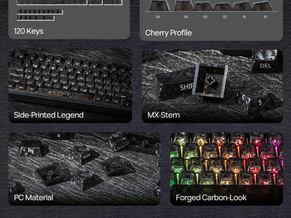 EPOMAKER SmokFiber Keycaps Set
