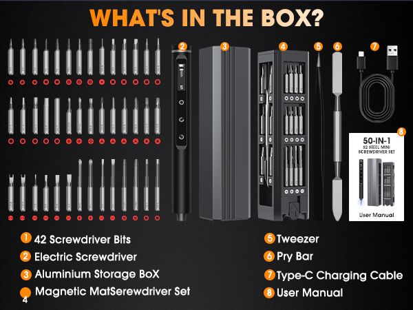 mini precision electric screwdriver 50 in 1